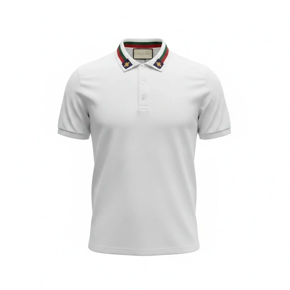 Gucci Mens size XL Preppy Old Money Designer Bee Collar Polo Coastal New England